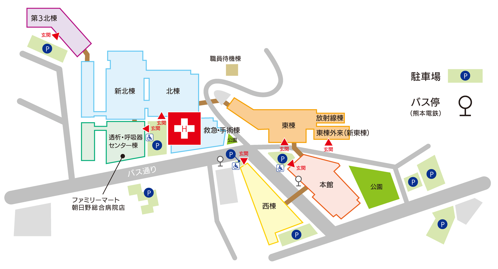 病院全体フロアマップ